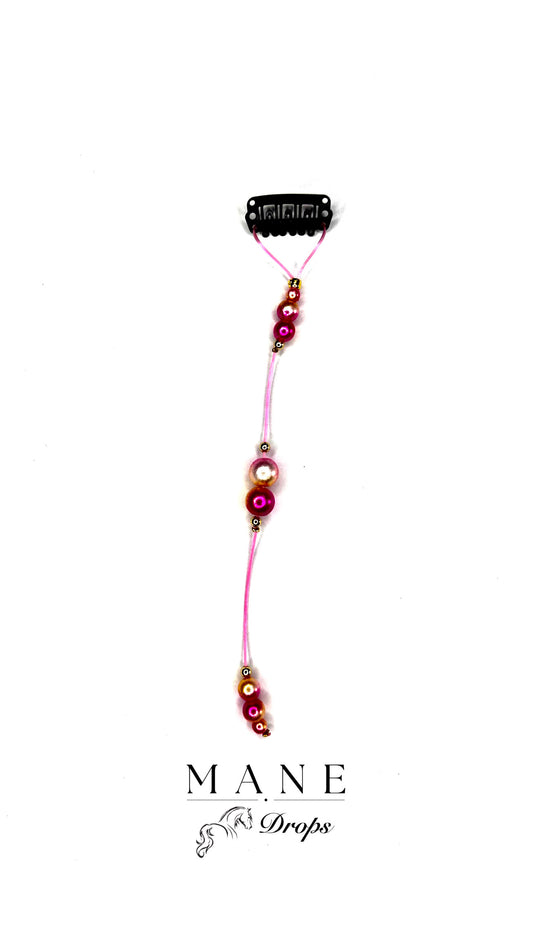 Galaxy Pearls mane accessory / Pink / Yellow