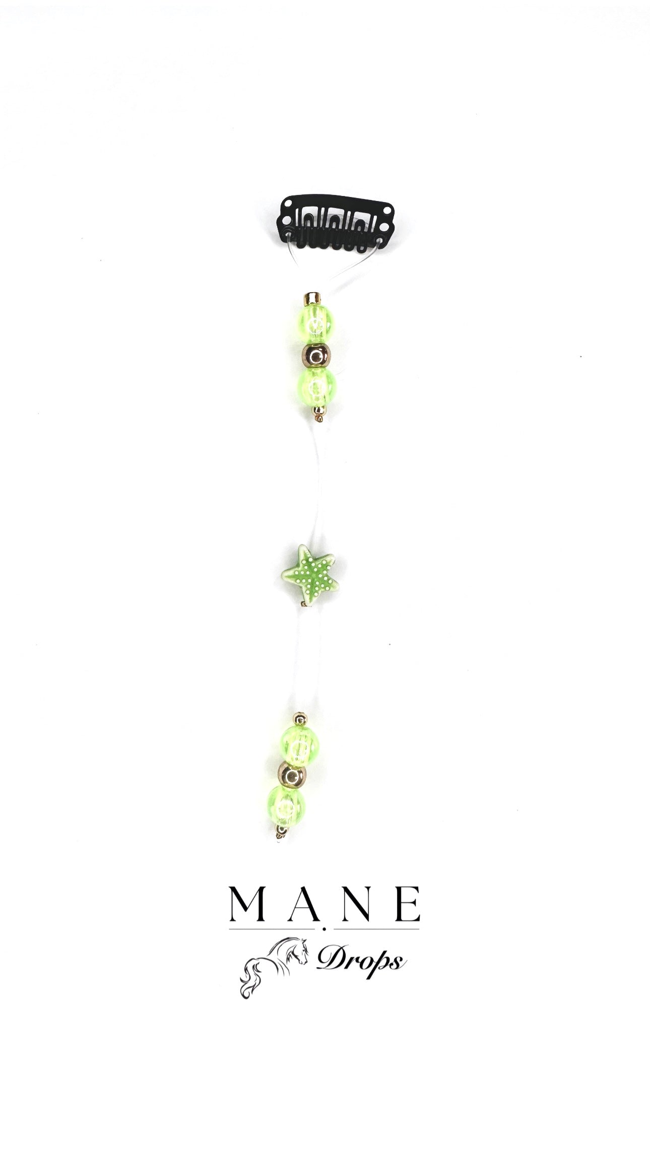 Mermane Starfish Drop - Green / Gold