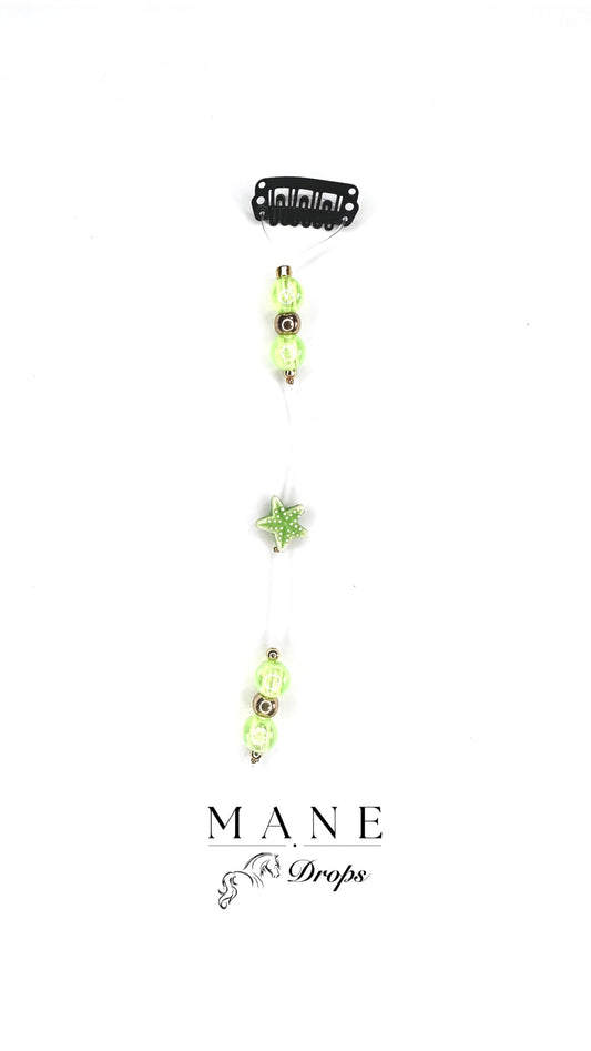 Mermane Starfish Drop - Green / Gold