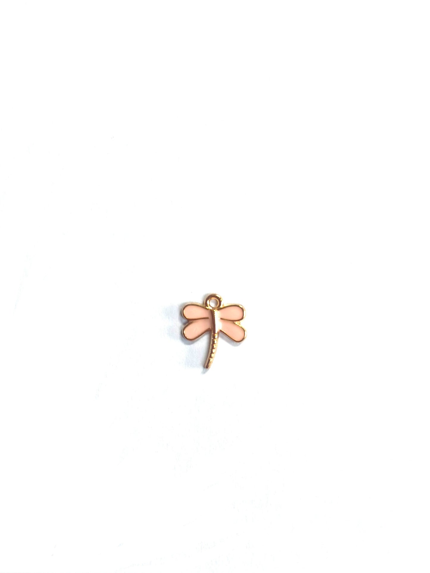 Pink/Gold Dragonfly Charm Mane Drop