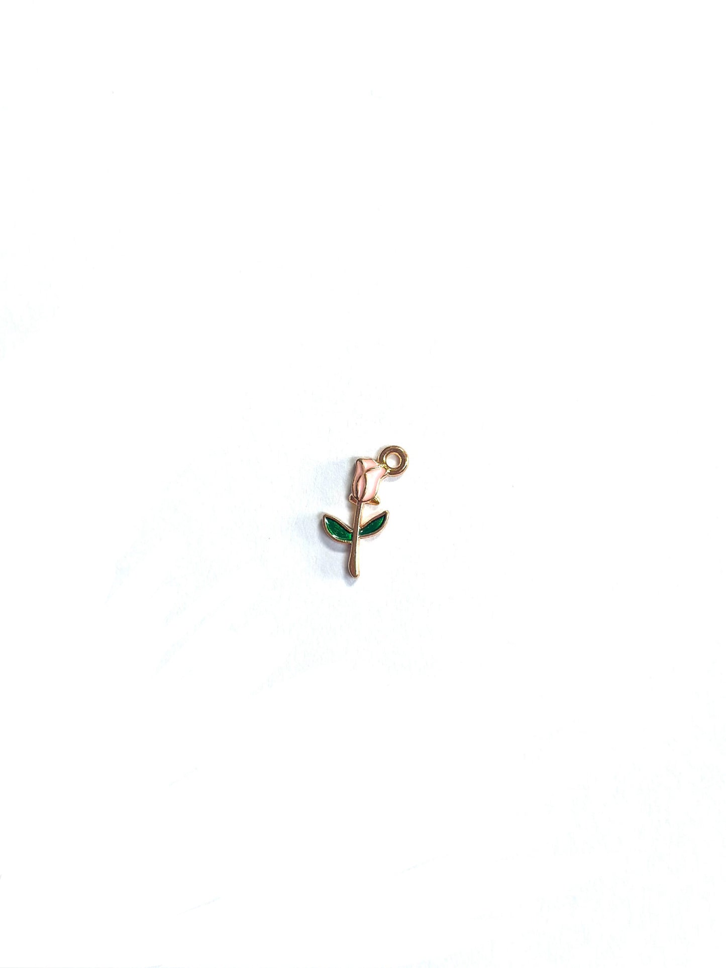 Pink/Gold Rose Charm Mane Drop